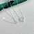 Conjunto Prata 925 Corações com Zircônias Cristais - Fruto Da Prata