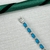 Pulseira Prata 925 Riviera Turquesa com Zircônias Cristais - Fruto Da Prata