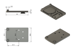 Mount Red Dot Em Aço TS9 Holosun 507C - comprar online