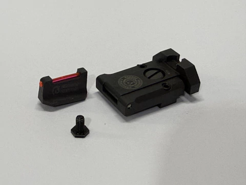 Kit Miras AJ com fibra ótica Em Aço Glock Competição