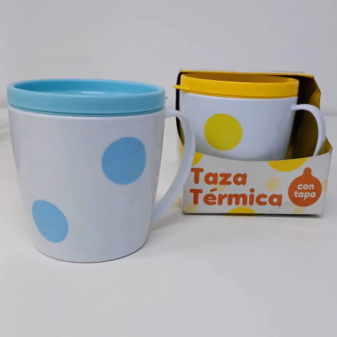 Taza térmica con tapa