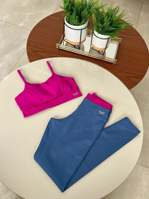 Conjunto fitness Debora duas cores liso