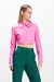 CAMISA CROPPED TRICOLINE ROSA CHICLETE TIG - comprar online