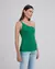 REGATA RIB ONE SHOULDER EM ALGODÃO CANELADO CAMYS BRASIL GREEN - comprar online