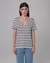 CAMISETA FIO TINTO CAMYS SALVA LOOKS GOLA V CLASSIC STRIPES na internet