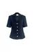 Blazer Manga Curta Brigitte - Azul Navy/Preto NV - Loja Form