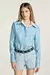 Camisa Ml Carolina - Azul Milk NV