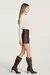 Shorts Saia Couro Molly - Marrom Cacau NV - loja online