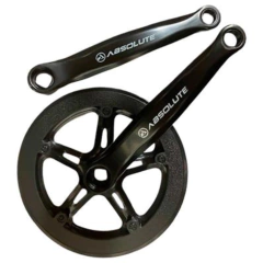 PEDIVELA ABSOLUTE ACO 170MM PRETO COM COROA 38D E PROTETOR