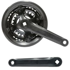 PEDIVELA MTB ACO 170MM PTO. 24/34/42D, INDEX C/PROTETOR - LOGAN