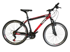 BICICLETA KAPA ALPHA A26 T18 21V PRETO/VERMELHO