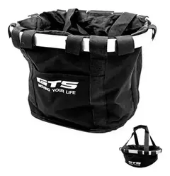 CESTA TECIDO E ALUMINIO DOBRAVEL P/ PETS C/SUPORTE ENGATE RAPIDO GTS 30X26X28CM PTO.