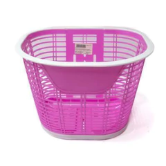 CESTA P/ ARO 20, OVAL PS-BSK-1948 PLAST ROSA/BCO - LOGAN