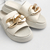 THAIS FLAT TAMANCO FEMININA CORRENTE OFF WHITE - comprar online