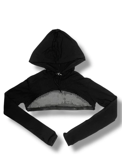 Mangas de modal, espalda red y capucha - comprar online