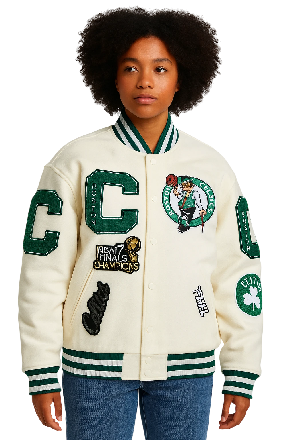 JACKET NBA BOSTON CELTICS BLANCA