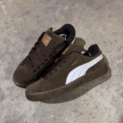 PM Suede XL marrom e branco