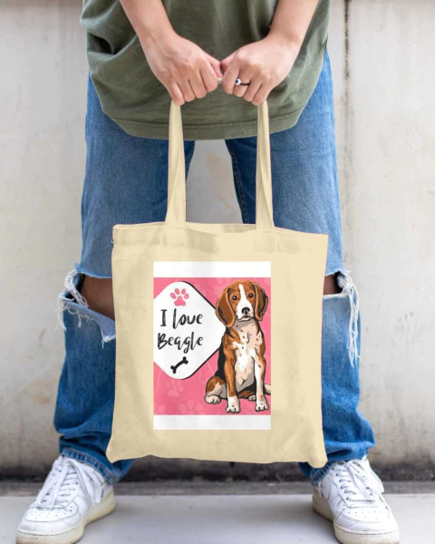 Bolsa Ecobag I Love Beagle - comprar online