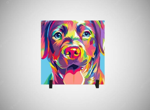 Azulejo Decorativo Arte Labrador Chocolate - comprar online