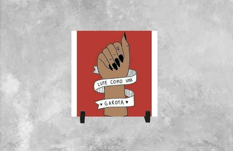 Azulejo Decorativo Lute Como uma Garota Arte - comprar online