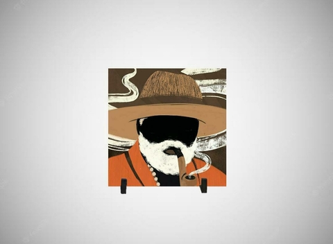 Azulejo Decorativo Preto Velho - comprar online