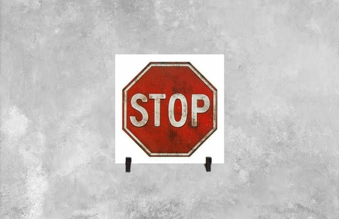 Azulejo Decorativo Placa Stop - comprar online