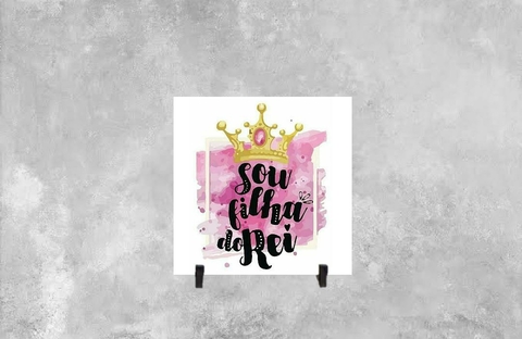 Azulejo Decorativo Sou Filha do Rei - comprar online