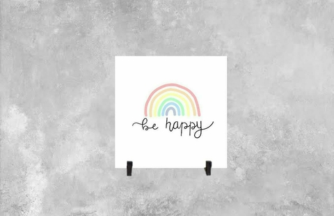 Azulejo Decorativo Be Happy - comprar online