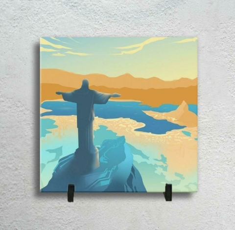 Azulejo Decorativo Rio de Janeiro Cristo Redentor Brasil Rj - comprar online