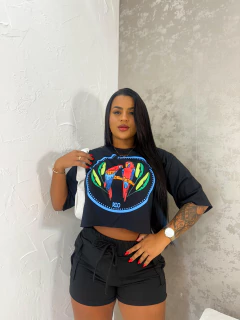 CROPPED OVERSIZE FARM - Saint Pink - Moda Feminina