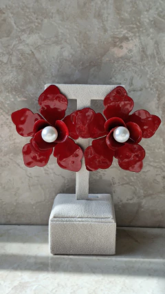 Aretes Maxi Flor Metal - Biombo Accesorios