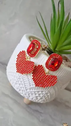 Aretes Corazon Glam - Biombo Accesorios