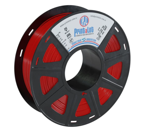 Filamento PLA Translúcido Vermelho 1,75mm 1kg Printalot
