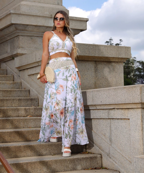 Conjunto voô de flores