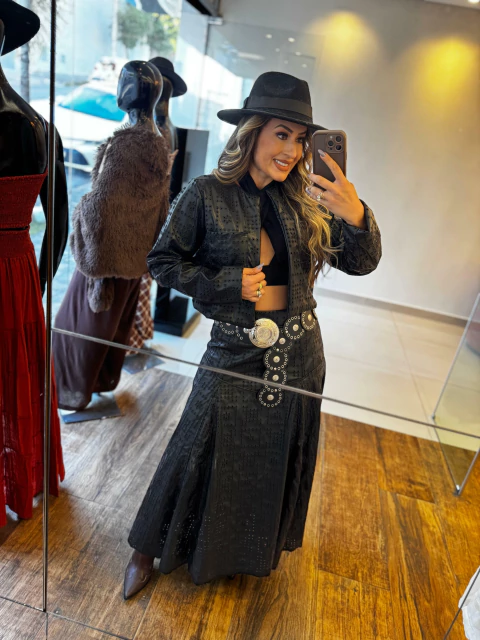 CONJUNTO SAIA E JAQUETA