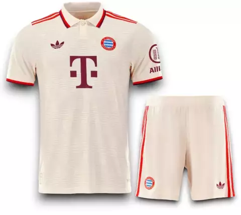 Kit Bayern de Munique Camisa e Short de Jogo 2024/25 - Bege - comprar online