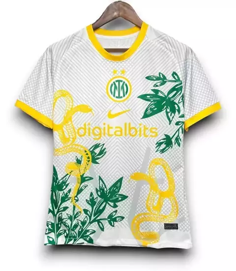 Camisa Inter de Milão 2024/25 - Edição Especial Cobras Serpentes - Torcedor Masculina - Branca Amarela Verde - comprar online