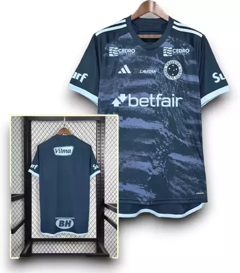 Camisa Cruzeiro 2024/25 - Patrocínio Torcedor Masculina - Azul - comprar online