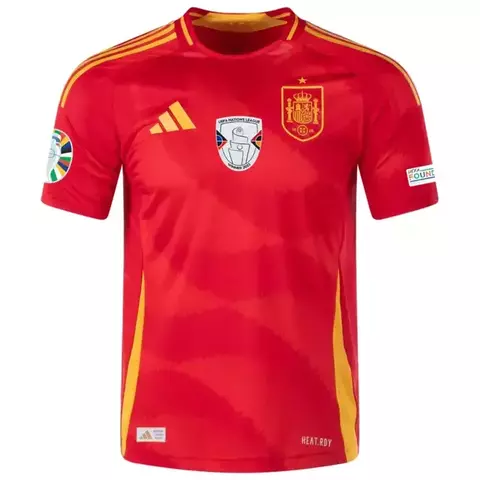 Camisa Espanha 2024/25 Patch UEFA Nations League e Eurocopa - Torcedor Masculina - Vermelha - comprar online