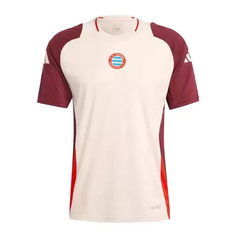 Camisa Bayern de Munique Treino 24/25 - Torcedor Adidas Masculina - Bege e vinho - comprar online