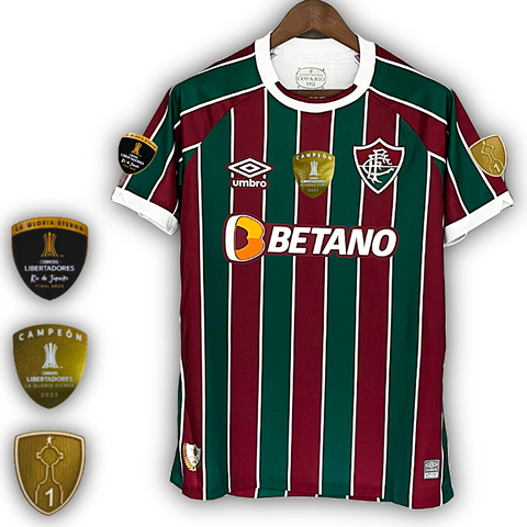 Camisa Fluminense 23/24 I Torcedor Umbro Masculina - Tricolor com patches libertadores - comprar online