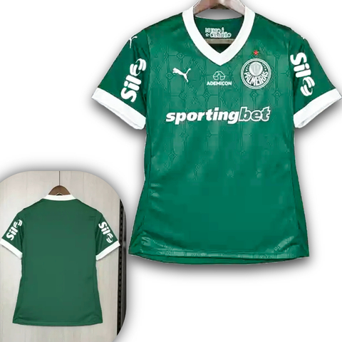 Camisa Puma Feminina Palmeiras I Home 2025/26 Com Patrocinadores - Verde - comprar online