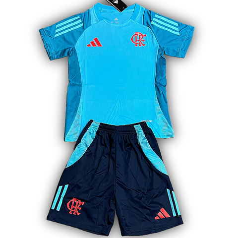 Kit Infantil Flamengo Treino 2025/26 - Azul Claro - comprar online