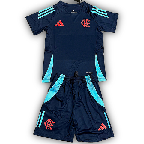 Kit Infantil Flamengo Treino 2025/26 - Azul Escuro - comprar online