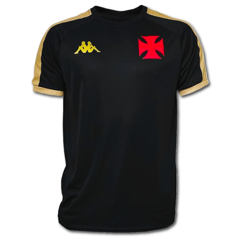 Camisa Vasco da Gama Kappa Supporter Gold Preta - Masculino - Preto e Dourado - comprar online