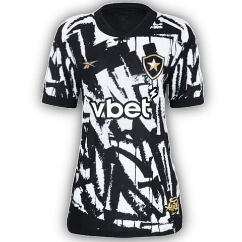 camisa botafogo feminina 25/26, camisa reebok botafogo, camisa botafogo 2025, camisa torcedora botafogo, camisa preta e branca botafogo, uniforme feminino botafogo, moda esportiva botafogo, camisa futebol feminino botafogo, camisa torcida alvinegra, camis
