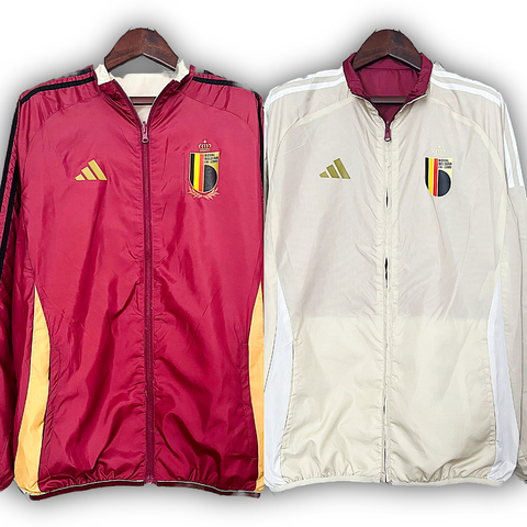 JAQUETA CORTA VENTO BELGICA ADIDAS DUPLA FACE - VERMELHO E AMARELO - comprar online