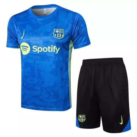 Kit FC Barcelona Camisa e Short Treino 2024/25 - Azul - comprar online