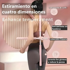 BARRA DE PILATES PALO DE YOGA CORRECTOR DE POSTURA Y DE REGALO ALFOMBRA MASAJEADORA! - comprar online