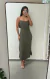 Vestido longo com fendas laterais